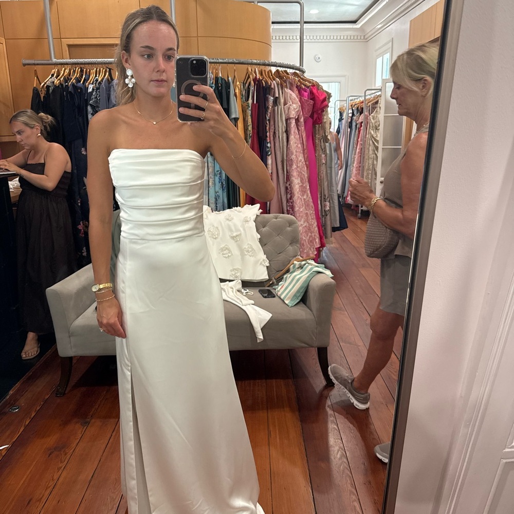 Strapless Cream Wedding Dress